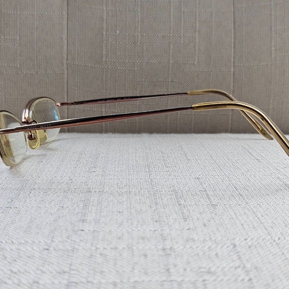 Nine West Vintage Eyeglasses Frame Half Rim Ladies Glasses Bronze Tone 51[]15 main image 11
